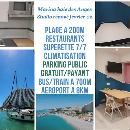 Apartment Marina Baie Des Anges Studio: & Amenities Near And Cannes *